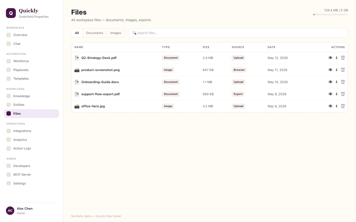 Files screenshot